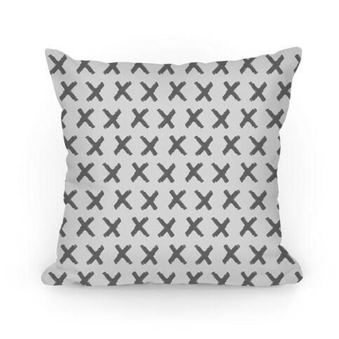 Gray Criss Cross Pattern Pillow