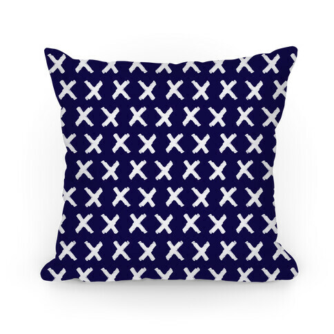 Navy Criss Cross Pattern Pillow