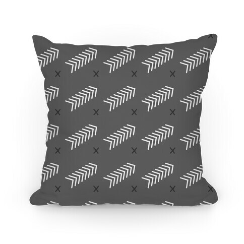 Gray Abstract Chevron Pattern Pillow