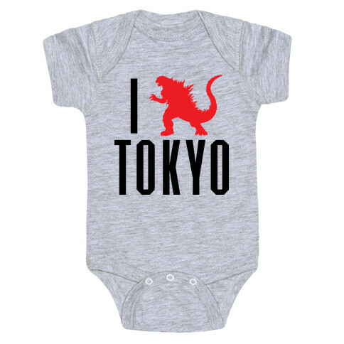 I Love Tokyo (Godzilla) Baby One-Piece