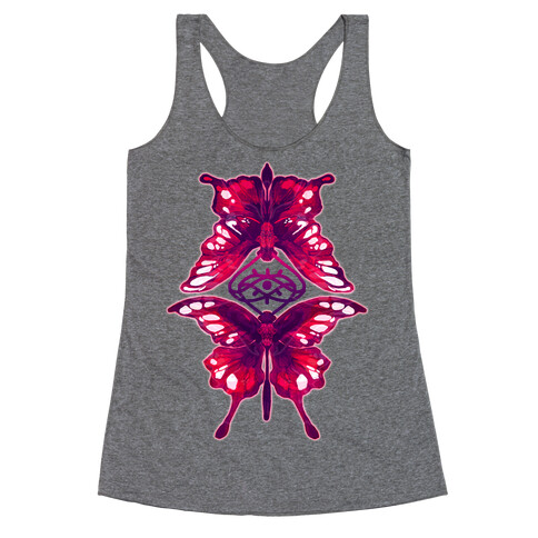 Crimson Butterflies Racerback Tank Top