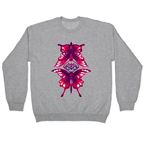 Crimson Butterflies Pullover