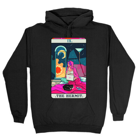 Hermit Tarot Card Hooded Sweatshirt