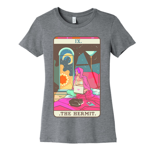 Hermit Tarot Card Womens T-Shirt