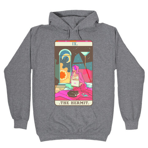 Hermit Tarot Card Hooded Sweatshirt