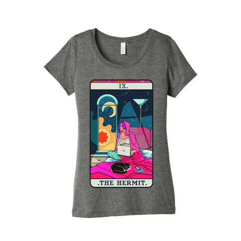 Hermit Tarot Card Womens T-Shirt