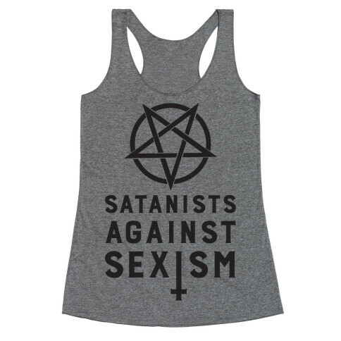 Satanists Against Sexism Racerback Tank Top