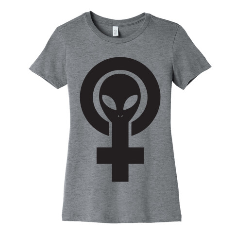 Alien Feminist Symbol Womens T-Shirt