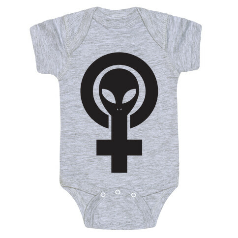 Alien Feminist Symbol Baby One-Piece