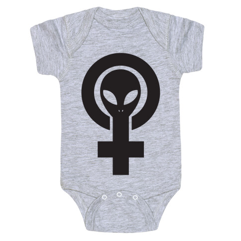 Alien Feminist Symbol Baby One-Piece