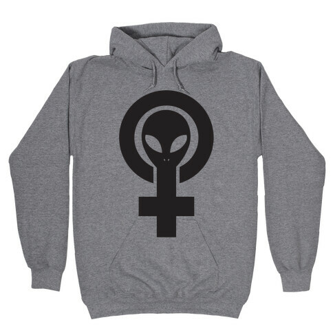 Alien Feminist Symbol Hooded Sweatshirt