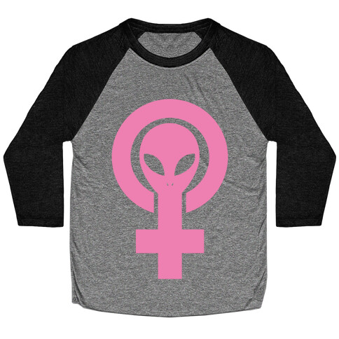 Alien Feminist Symbol Baseball Tee