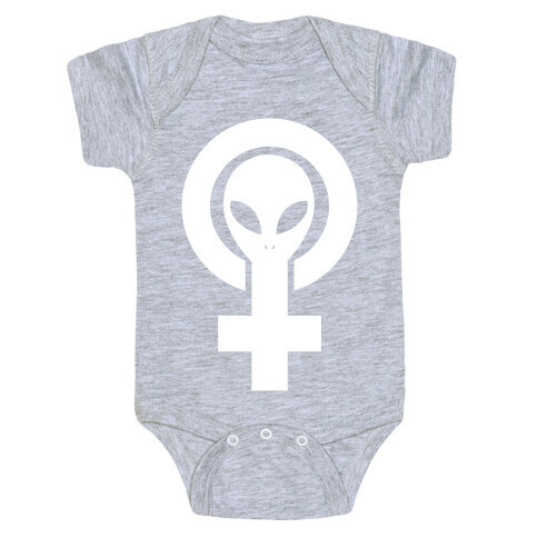 Alien Feminist Symbol Baby One-Piece