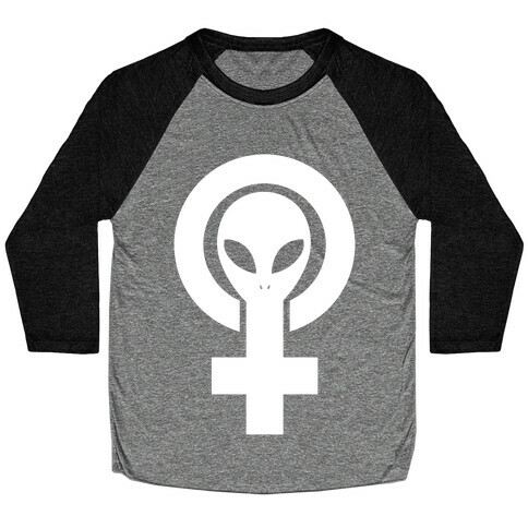 Alien Feminist Symbol Baseball Tee