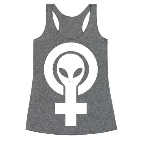 Alien Feminist Symbol Racerback Tank Top