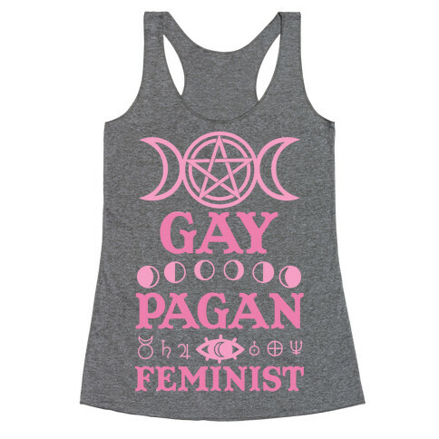 Gay Pagan Feminist Racerback Tank Top