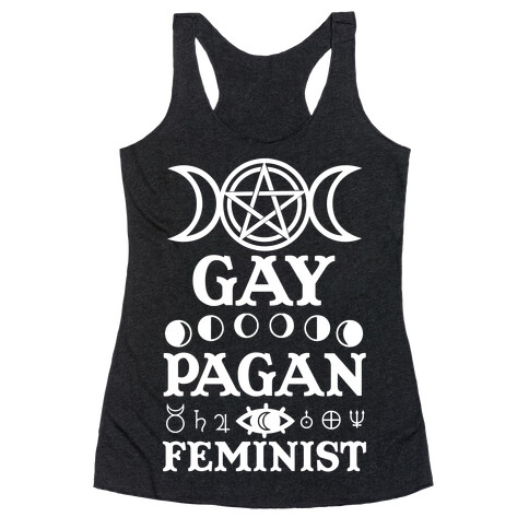 Gay Pagan Feminist Racerback Tank Top