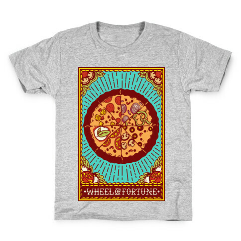 Pizza Wheel of Fortune Tarot Card Kids T-Shirt