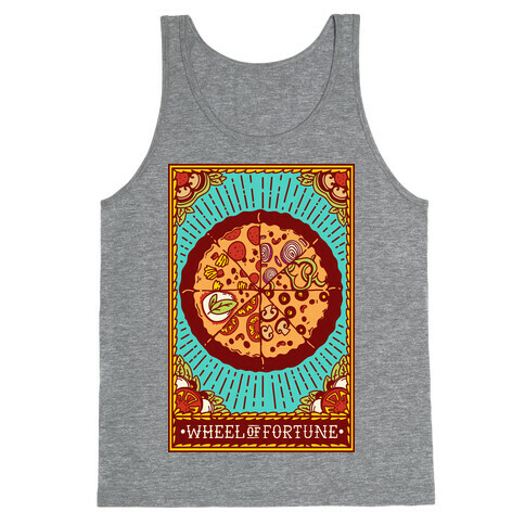 Pizza Wheel of Fortune Tarot Card Tank Top