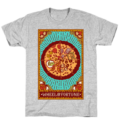 Pizza Wheel of Fortune Tarot Card T-Shirt