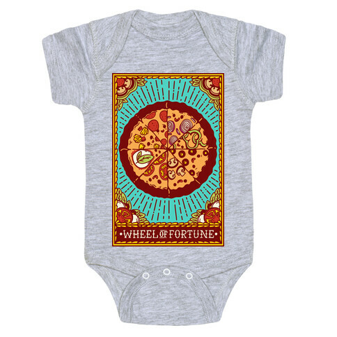 Pizza Wheel of Fortune Tarot Card Baby One-Piece