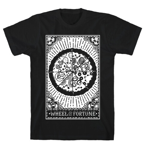 Pizza Wheel of Fortune Tarot Card T-Shirt