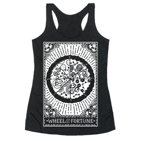 Pizza Wheel of Fortune Tarot Card Racerback Tank Top