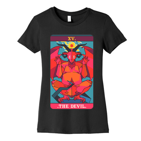 Devil Tarot Card Womens T-Shirt