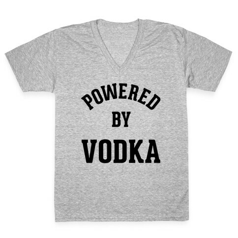 Powered By Vodka V-Neck Tee Shirt