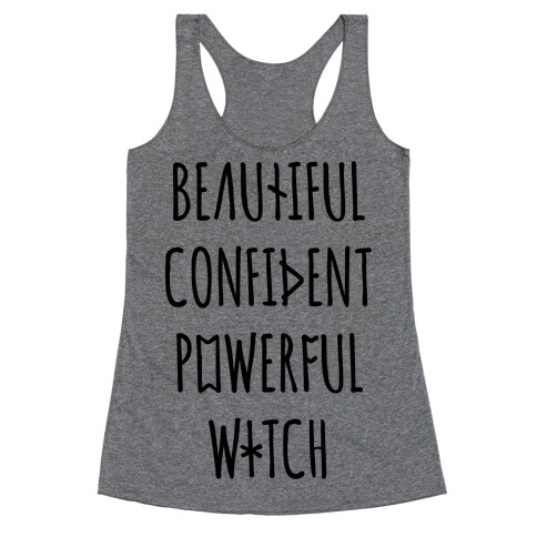 Beautiful Confident Powerful Witch Racerback Tank Top