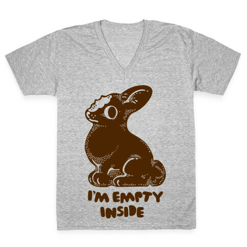 I'm Empty Inside Chocolate Easter Bunny V-Neck Tee Shirt