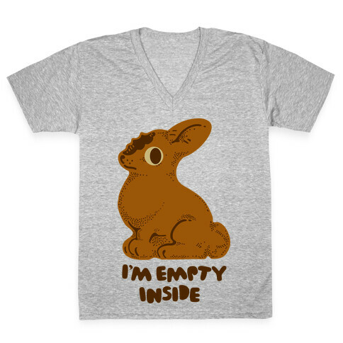 I'm Empty Inside Chocolate Easter Bunny V-Neck Tee Shirt