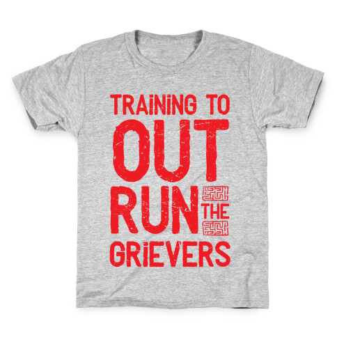 Training To Out Run The Grievers Kids T-Shirt