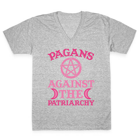 Pagans Against The Patriarchy V-Neck Tee Shirt