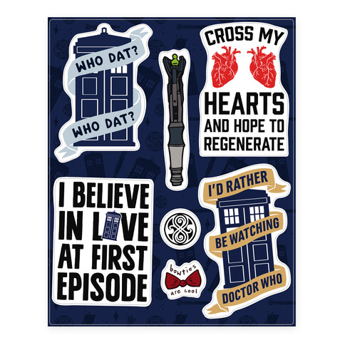 Doctor Who Fandom  Stickers and Decal Sheet