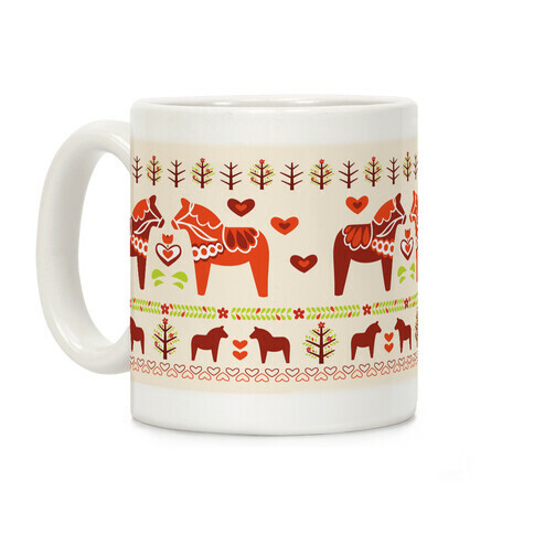 Dala Horse Pattern Coffee Mug