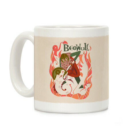 Medieval Epic Beowulf Book Cover Coffee Mug