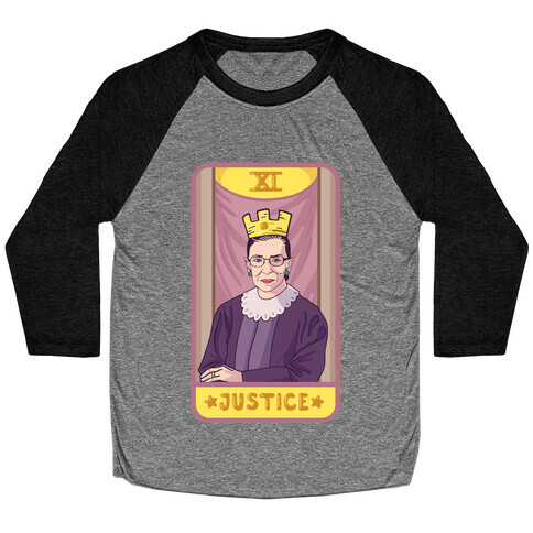 Ruth Bader Ginsburg Justice Tarot Baseball Tee