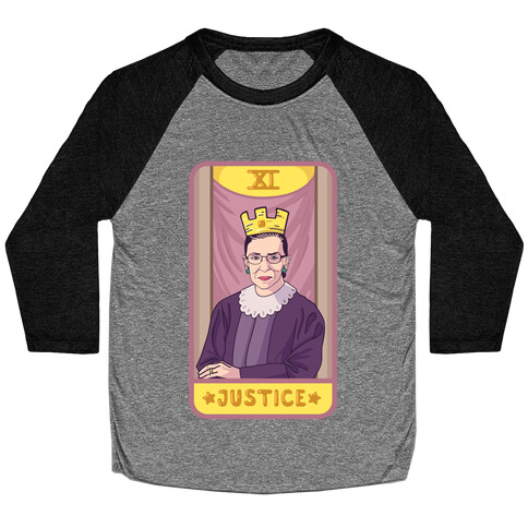 Ruth Bader Ginsburg Justice Tarot Baseball Tee