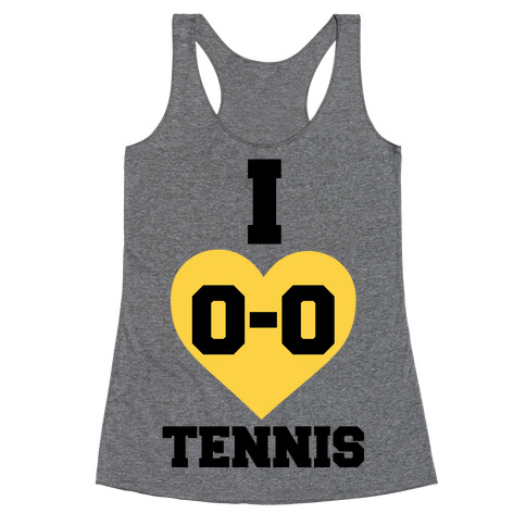 I 0-0 Tennis Racerback Tank Top