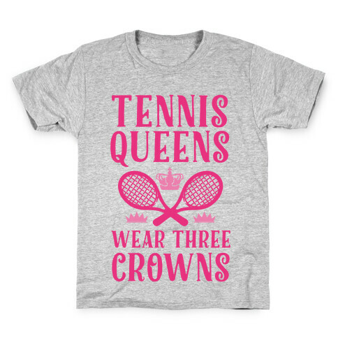 Tennis Queens Wear Three Crowns Kids T-Shirt
