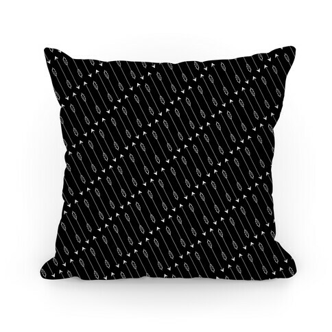Black Diagonal Arrow Pattern Pillow
