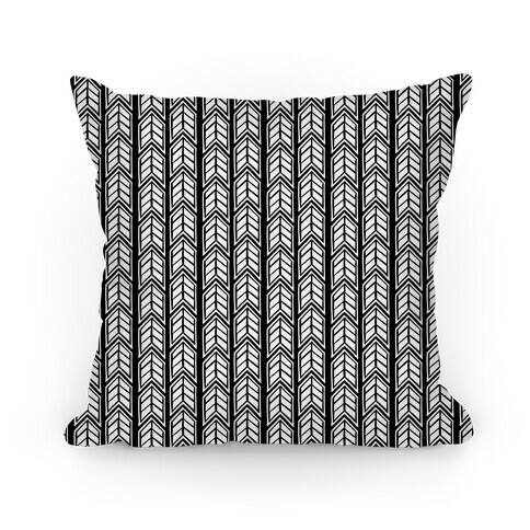 Black Chevron Pattern Pillow