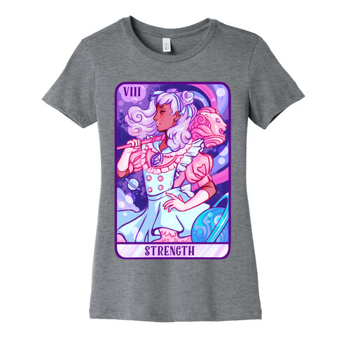 (Magical Girl) Strength Tarot Card Womens T-Shirt