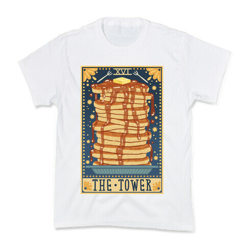 Tarot Card: The Tower (Of Pancakes) Kids T-Shirt
