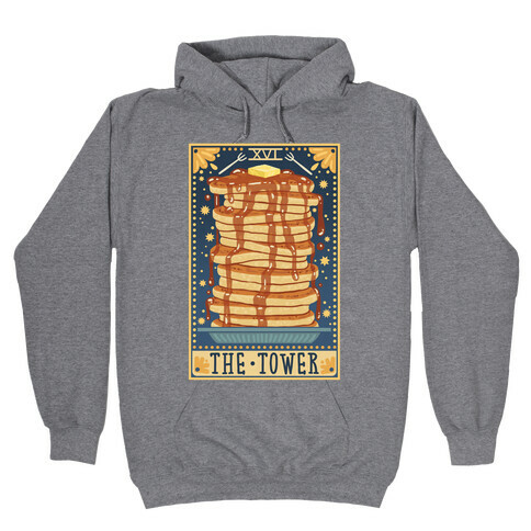 Tarot Card: The Tower (Of Pancakes) Hooded Sweatshirt