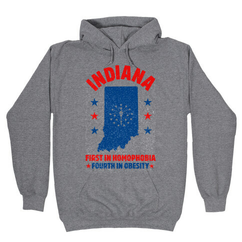 Indiana First in Homophobia Fourth in Obesity Hooded Sweatshirt