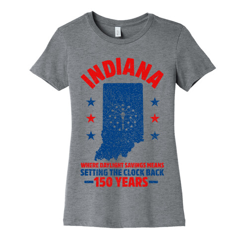 Indiana Where Daylight Savings Means Setting The Clock Back 150 Years Womens T-Shirt