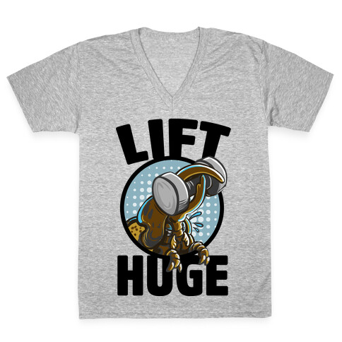 Lift Huge (Hercules Beetle) V-Neck Tee Shirt