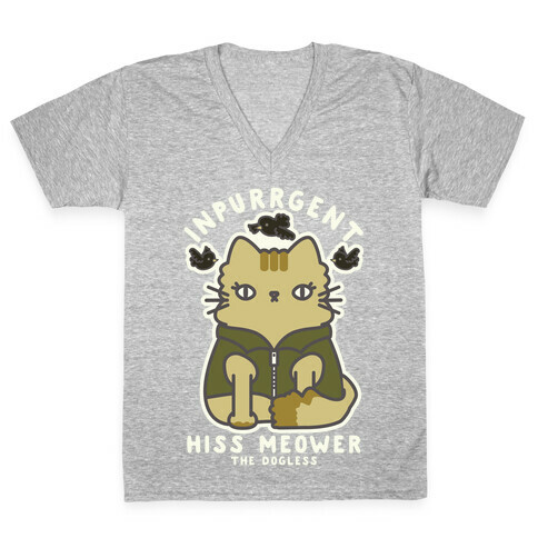 Inpurrrgent Cute Cat V-Neck Tee Shirt